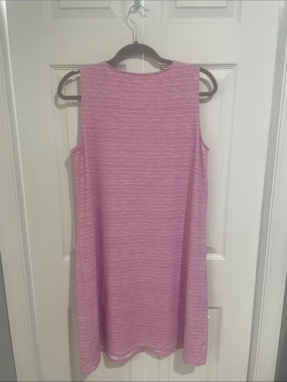 J. McLaughlin Pink and White Sleeveless Shift Dress - Picture 2 of 5